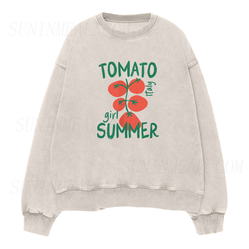 Tomato Girl Summer Unisex Crewneck Sweatshirt