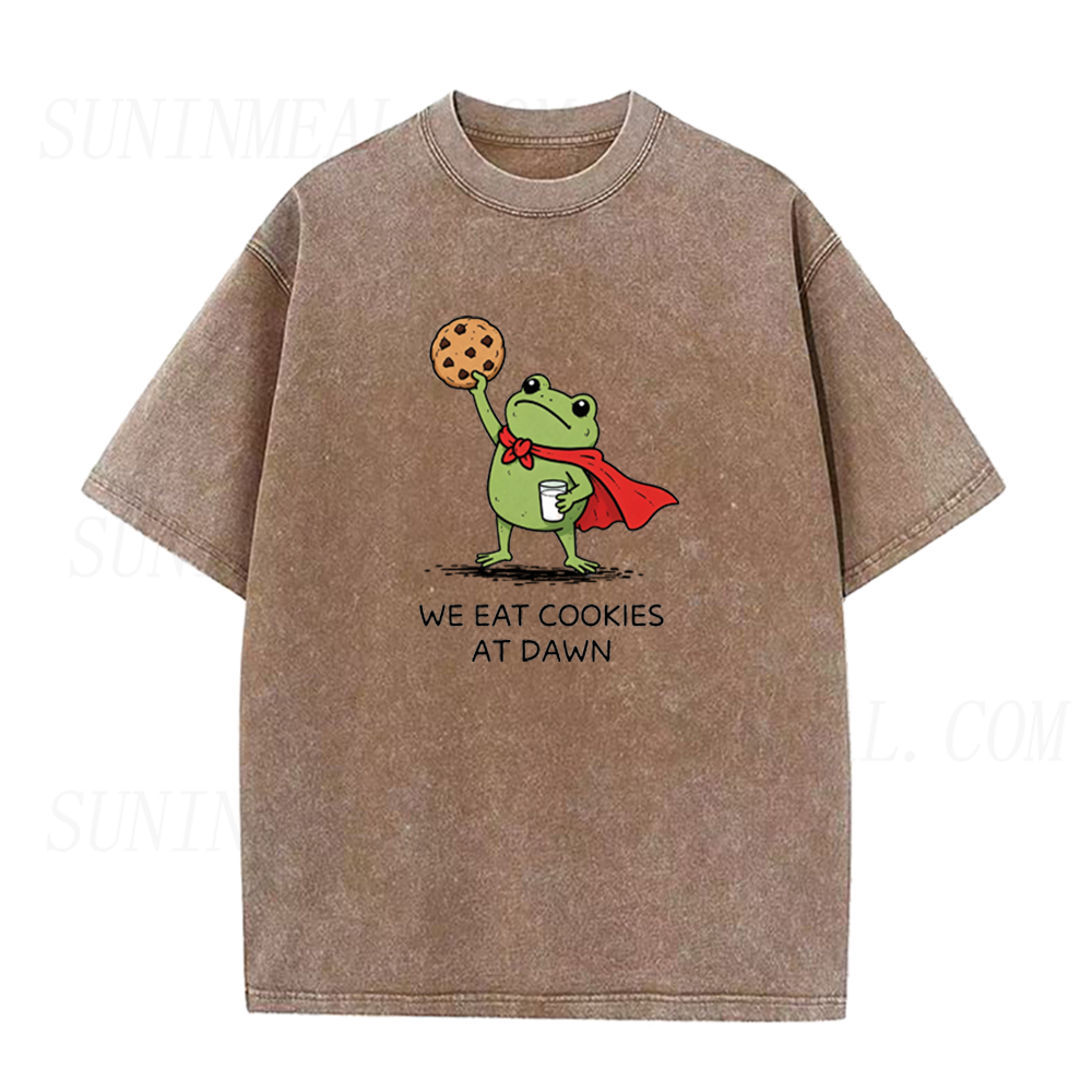 We Eat Cookies At Dawn Funny Frog Unisex Tee
