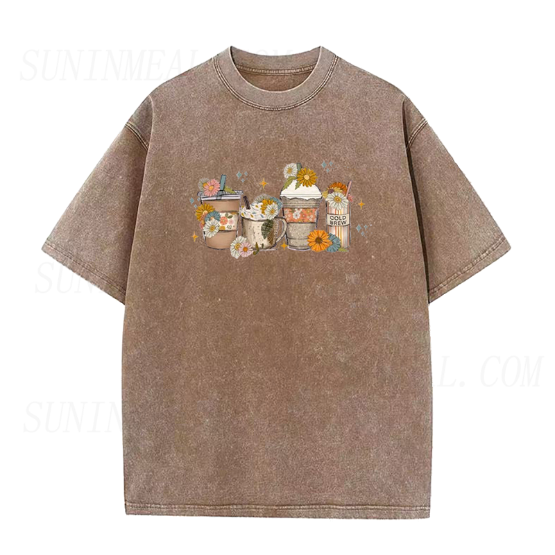 Coffee Floral Unisex Tee