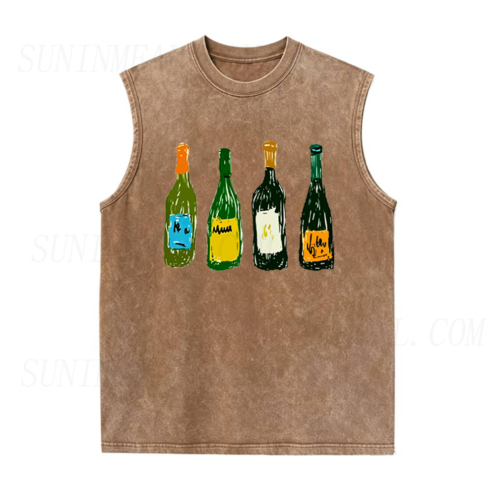 Wine Bottles Unisex Tank Top