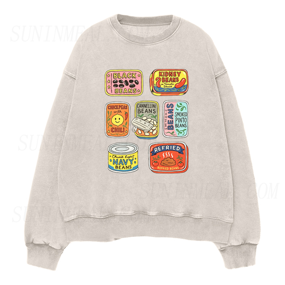 Retro Canned Beans Unisex Crewneck Sweatshirt