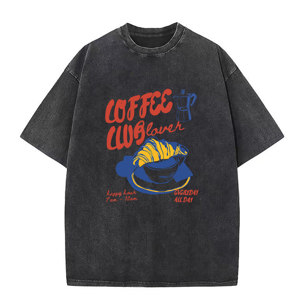 コーヒークラブラバーユニセックスTシャツ
