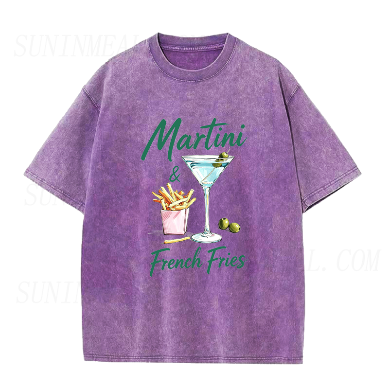 Martini and French Fries Unisex Tee