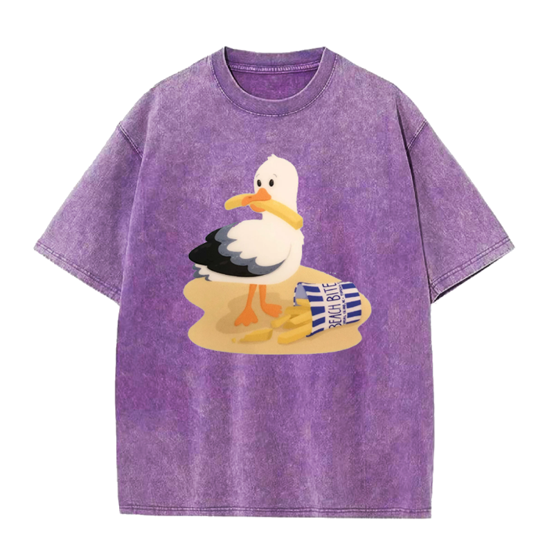 Seagull Stealing French Fries Tee