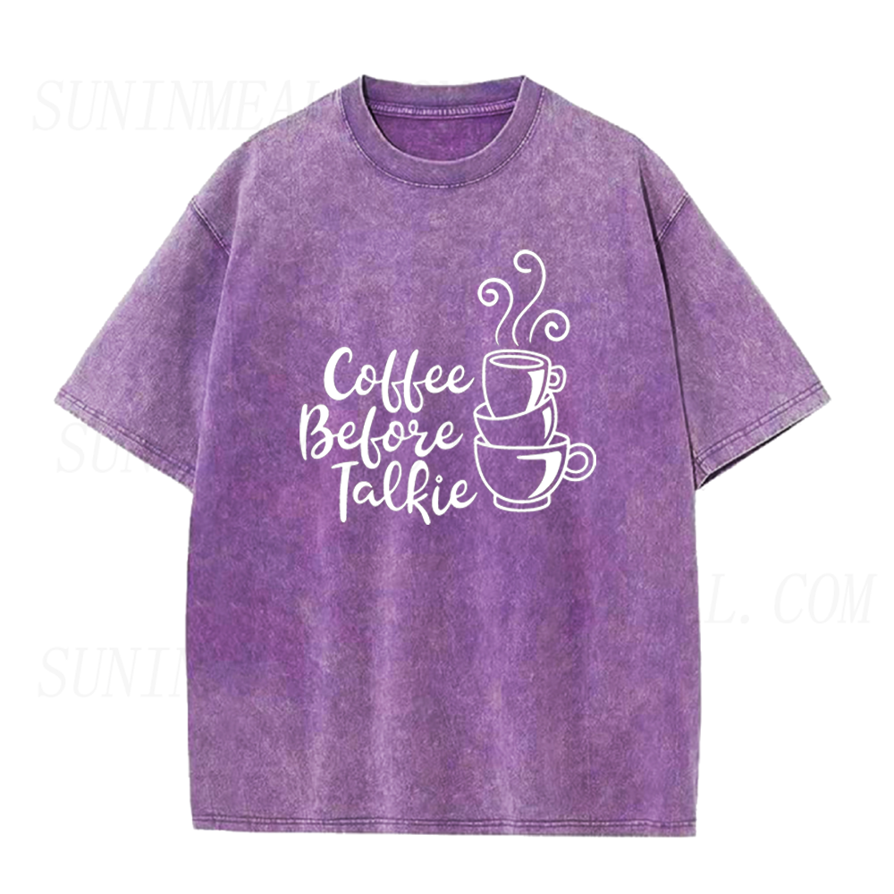 Retro Coffee Before Talkie Unisex Tee