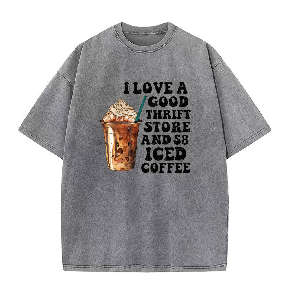 I Love a Good、リサイクルショップ、アイスコーヒー ユニセックス T シャツ