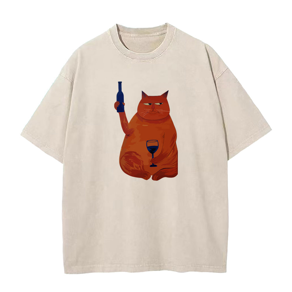 wine cat Unisex Tee