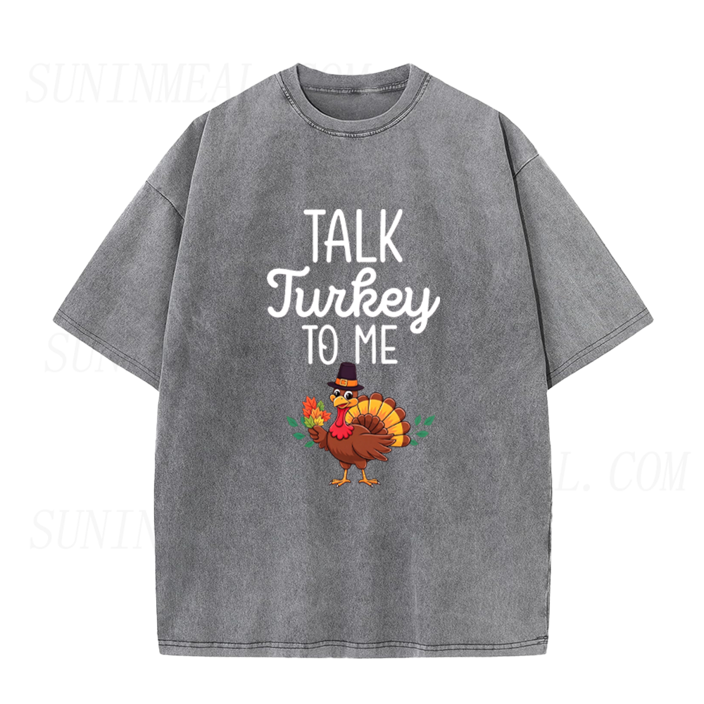 Talk Turkey To Me Funny Thanksgiving Turkey Unisex Tee