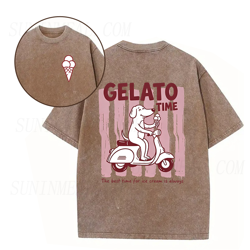 Gelato Time Dog Rider Unisex Tee