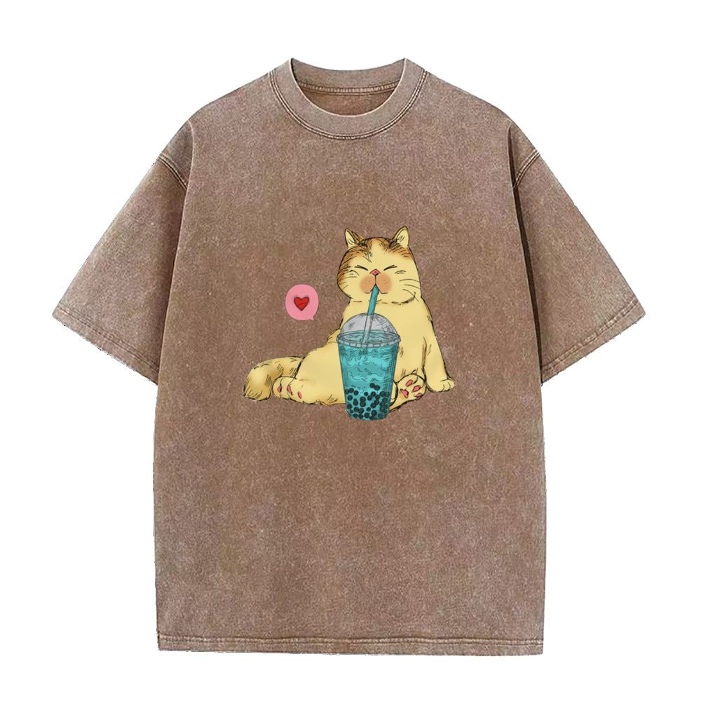 cat Milk Tea Unisex Tee