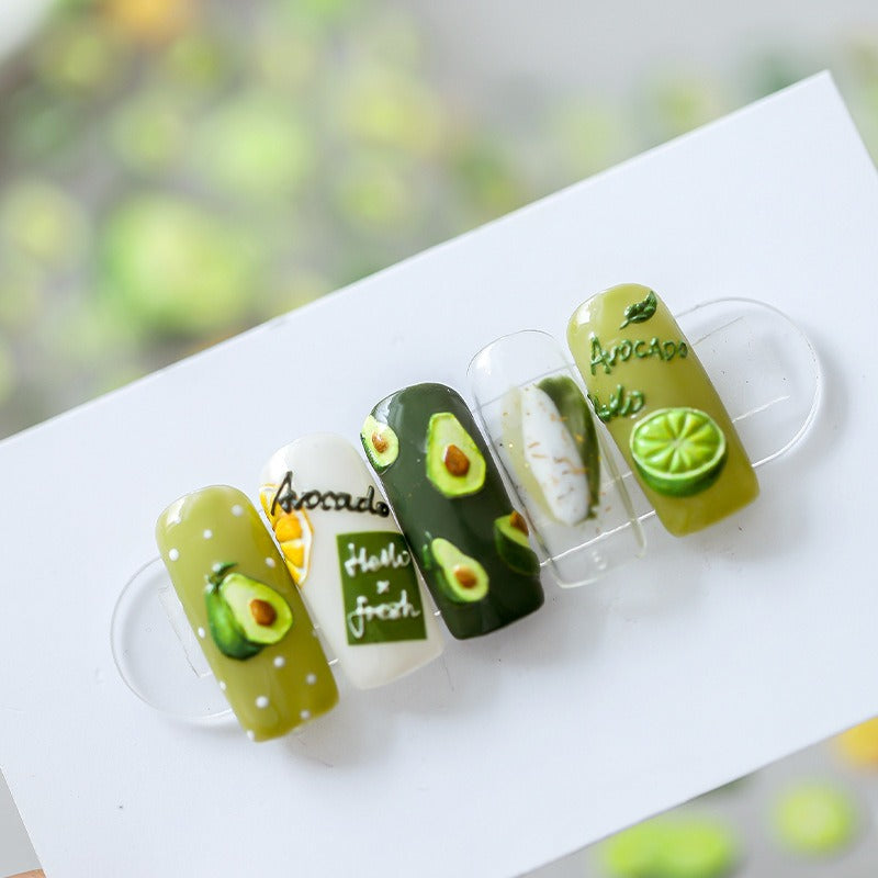 Avocado 5D Nail Sticker