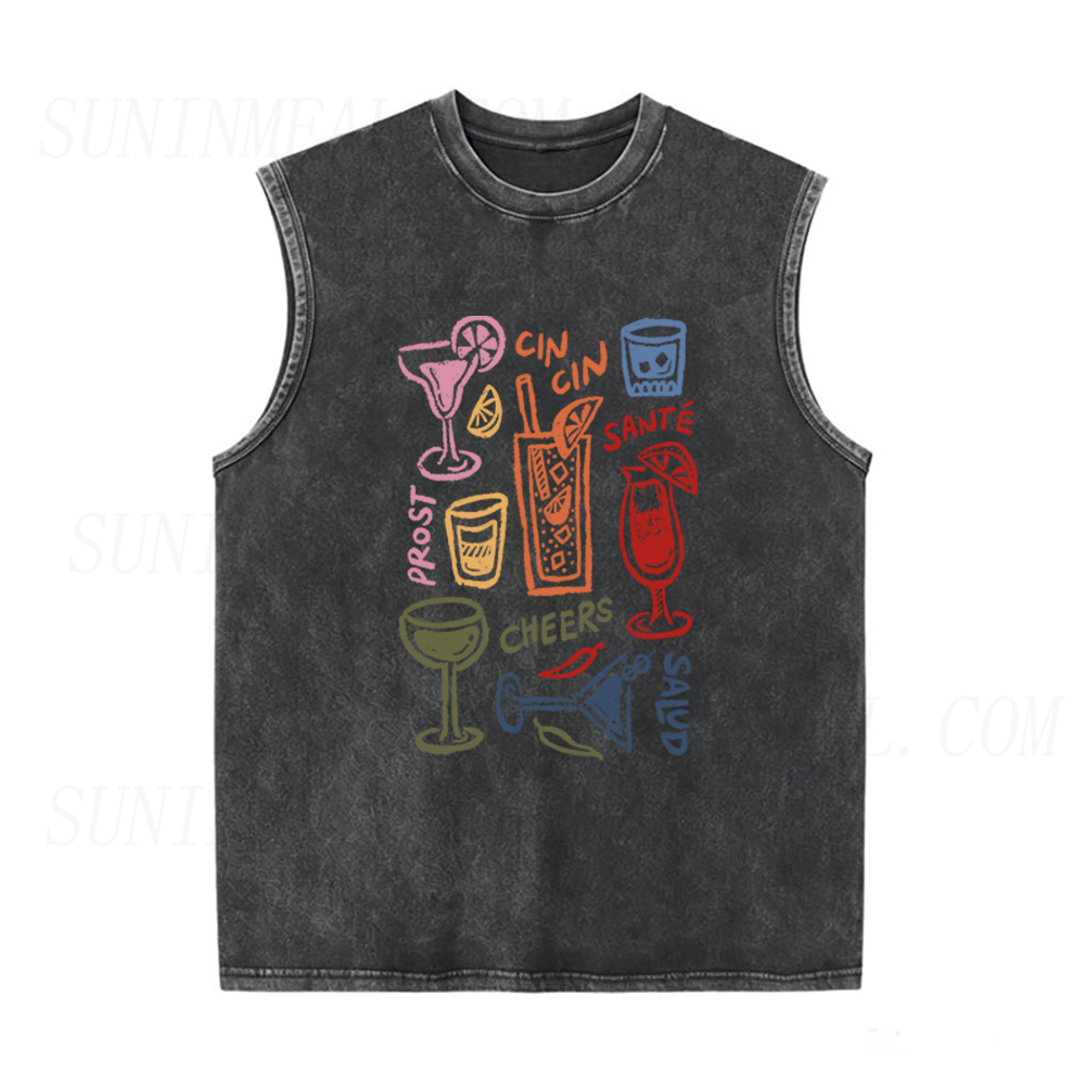 Wine Glasses Drink Unisex Tank Top