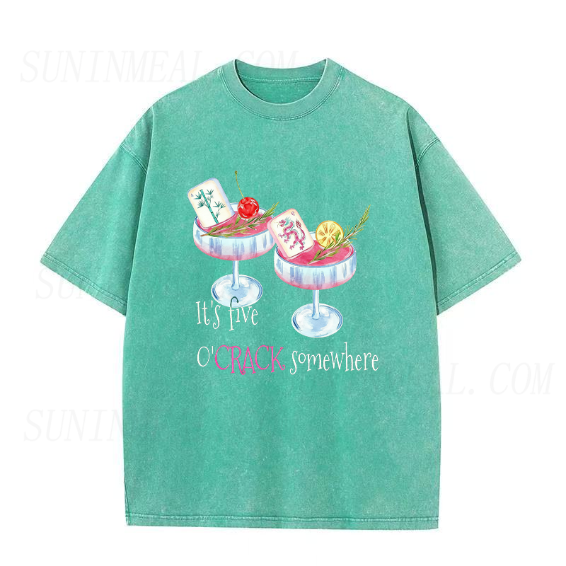 Mahjong It's Five O'Crack Somewhere Unisex Tee