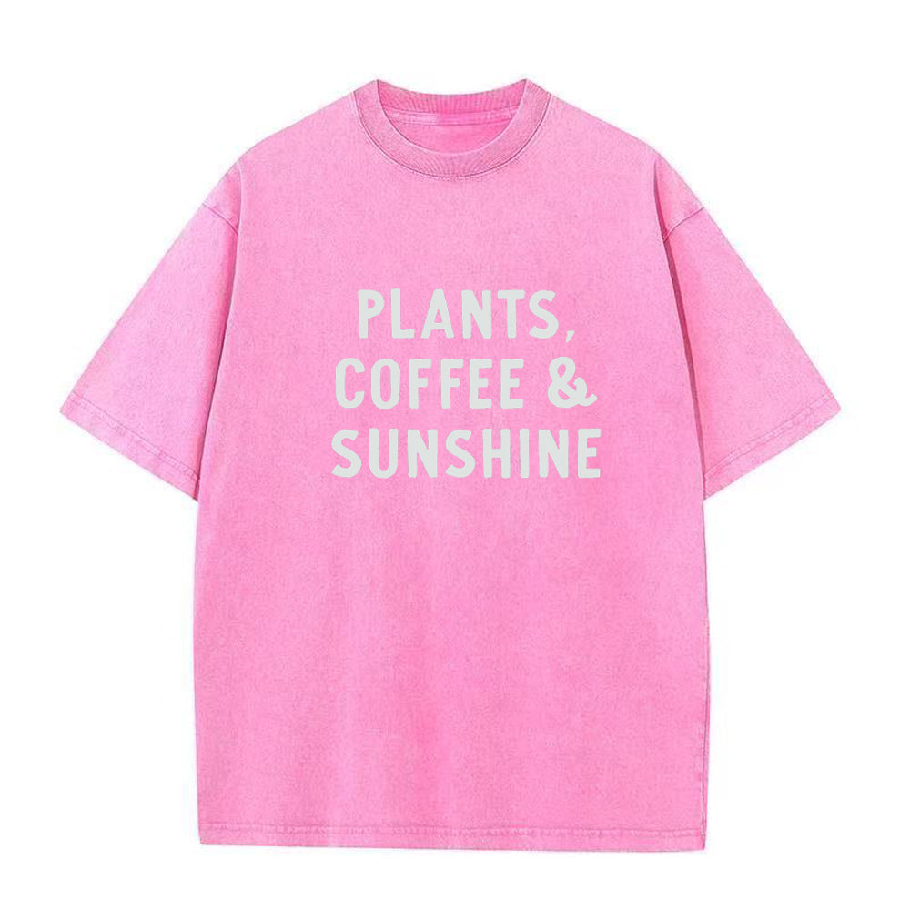 植物、コーヒー、太陽のユニセックスTシャツ