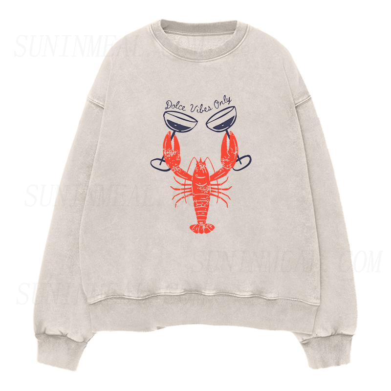 Dolce Vibes Only Lobster Cocktail Unisex Crewneck Sweatshirt