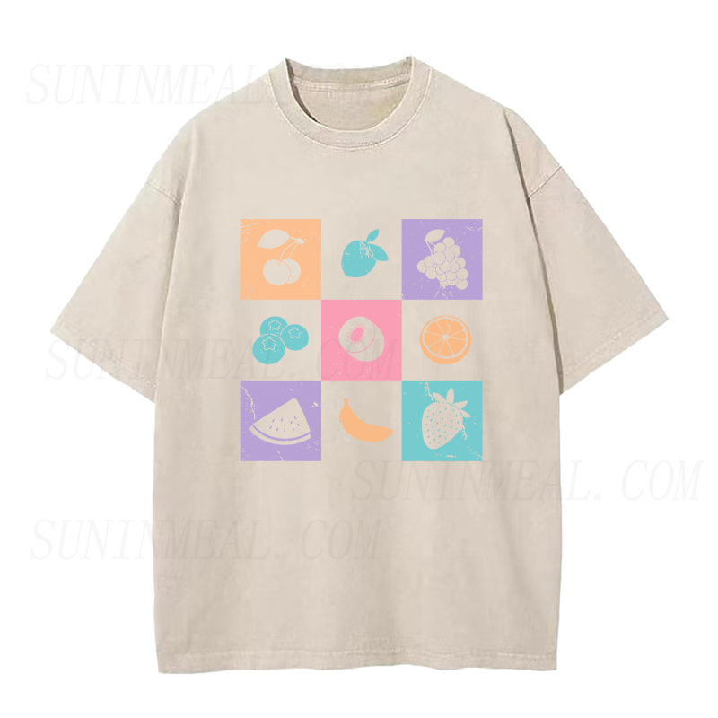 Vintage Fruit Grid Unisex Tee