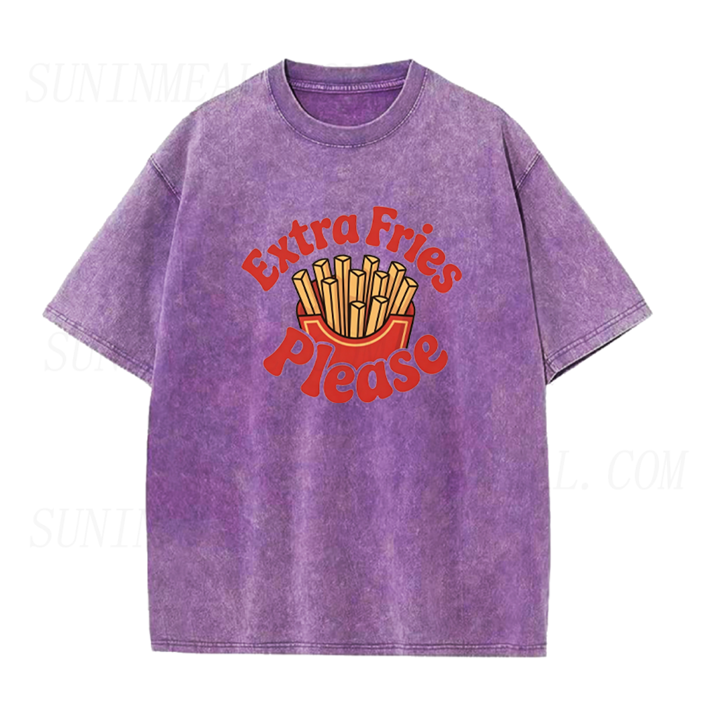 Retro Extra Fries Please Unisex Tee