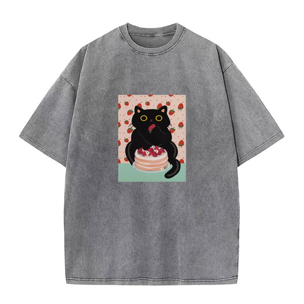 ストロベリーキャット ユニセックスTシャツ