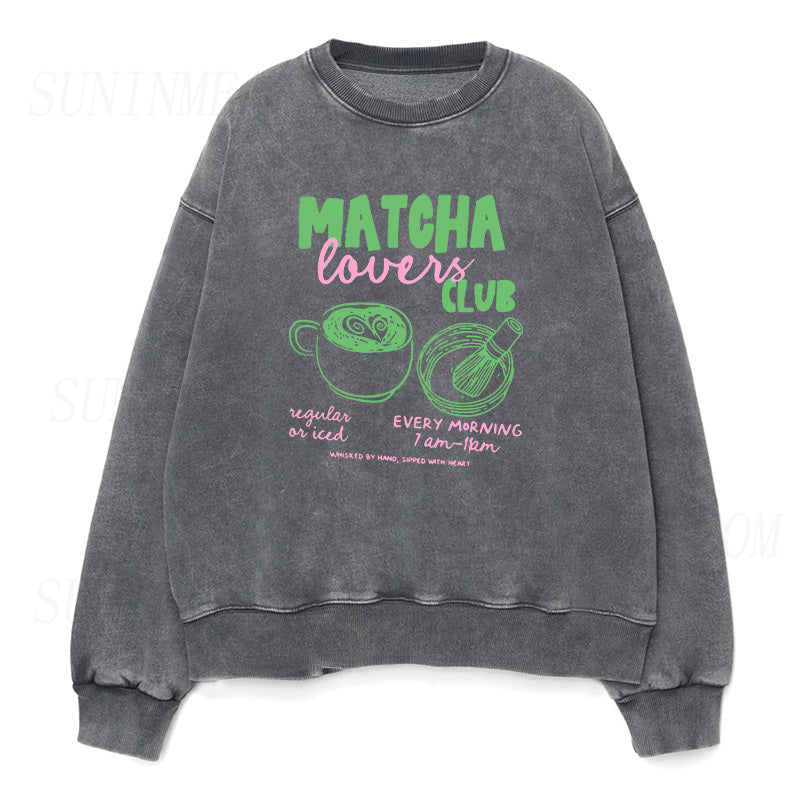 Matcha Lovers Club Unisex Crewneck Sweatshirt