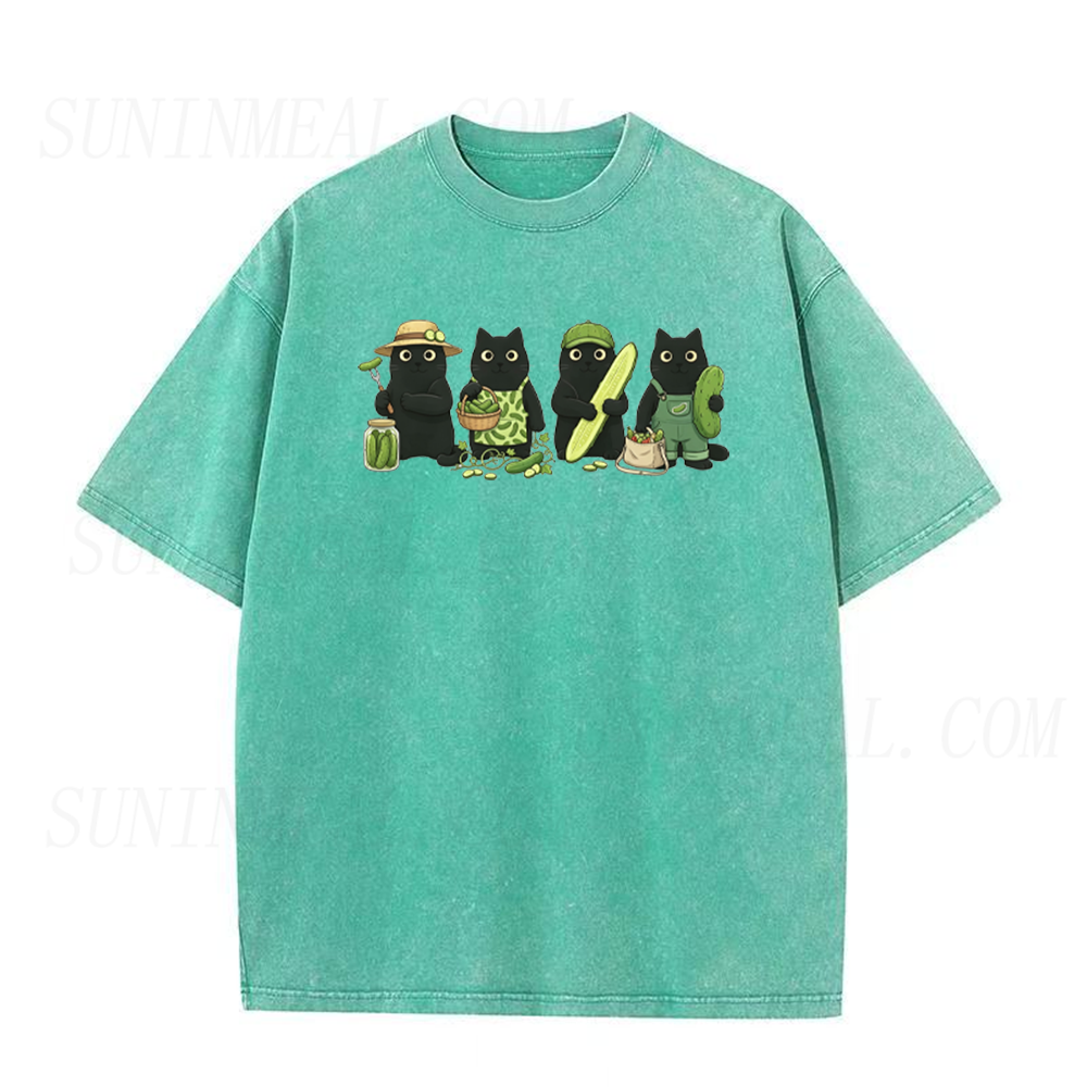 Funny Pickle Black Cats Unisex Tee