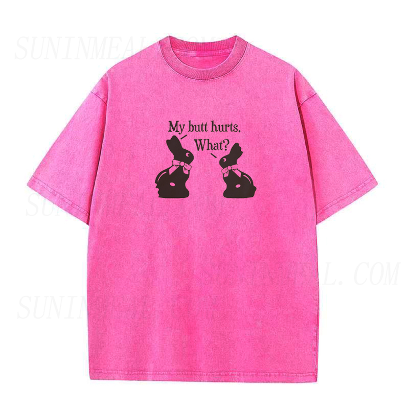 My Butt Hurts Funny Rabbit Unisex Tee