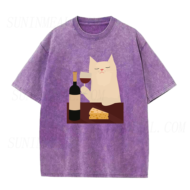 White Cat Wine Unisex Tee