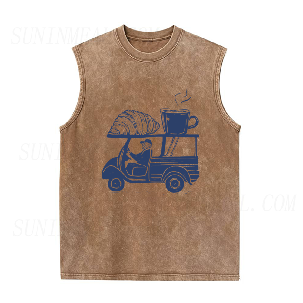 Track Croissant Coffee Unisex Tank Top