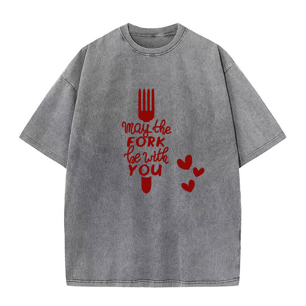 フォークがあなたと共にありますように ユニセックスTシャツ