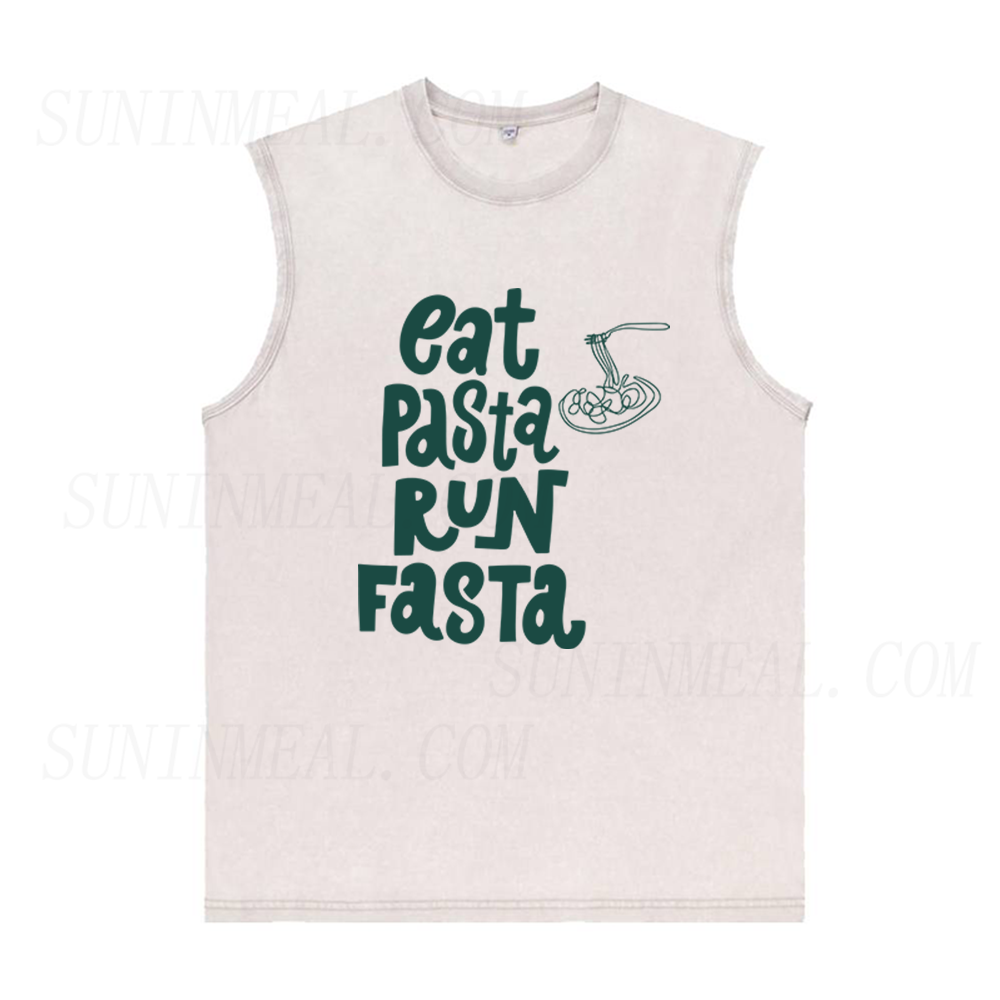 Eat Pasta Run Fasta Unisex Tank Top