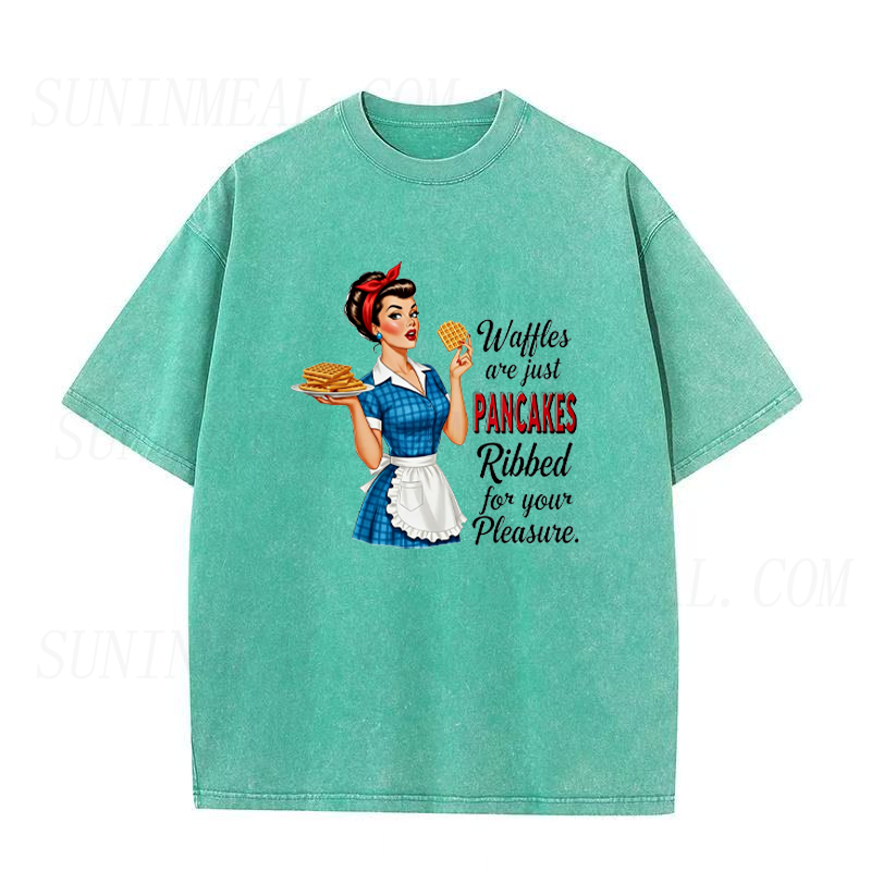 Ribbed Pancakes for Pleasure Unisex Tee