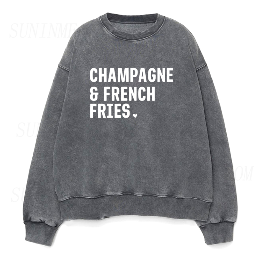 Champagne & French Fries Unisex Crewneck Sweatshirt