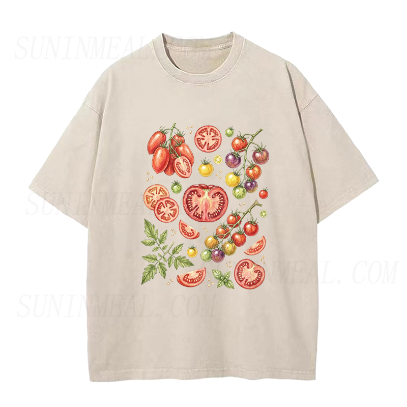 Watercolor Tomato Varieties Unisex Tee