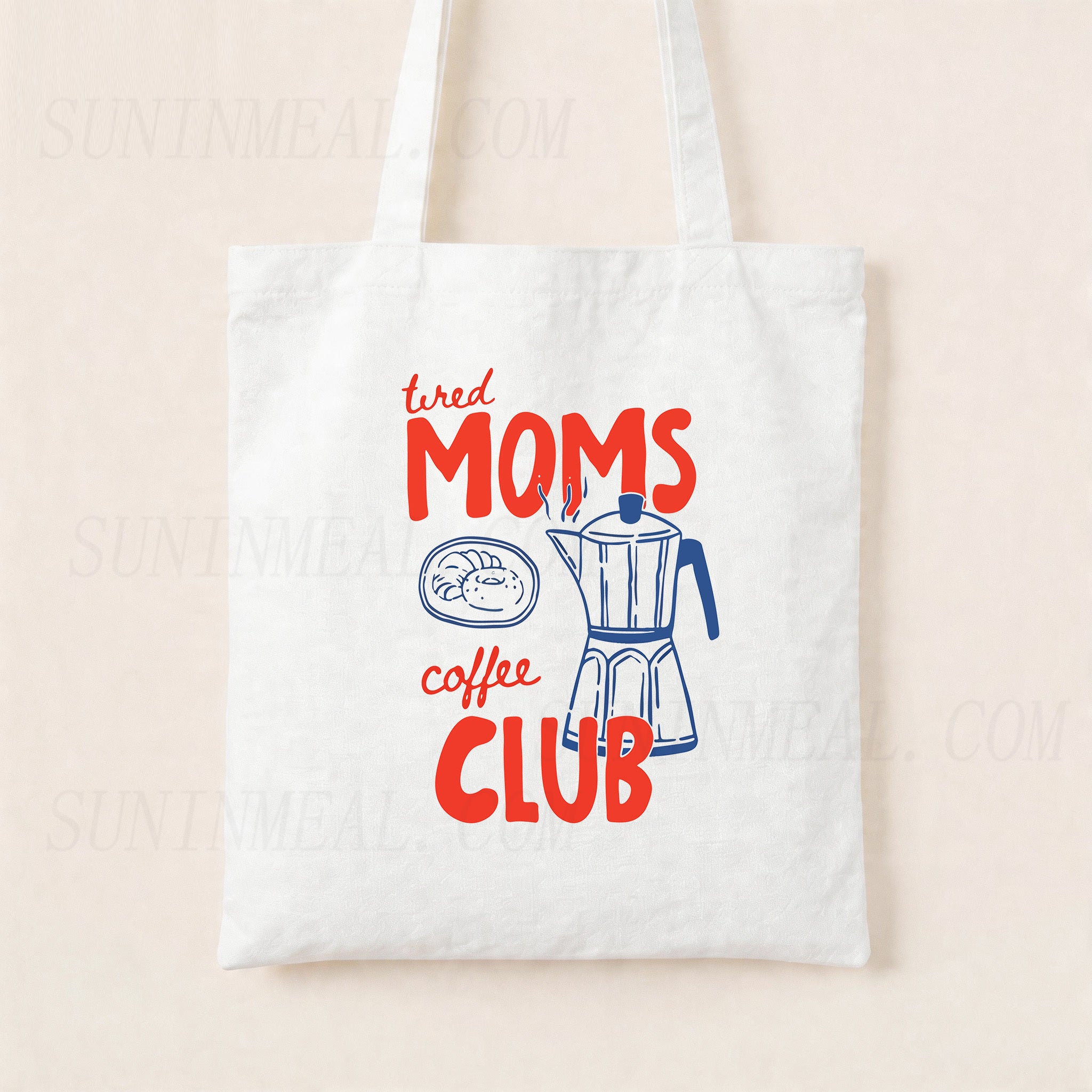 Tired Moms Coffee Club Canvas Tote Bag