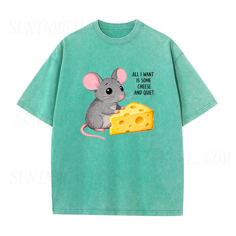 Mouse Cheese and Quiet Unisex Tee
