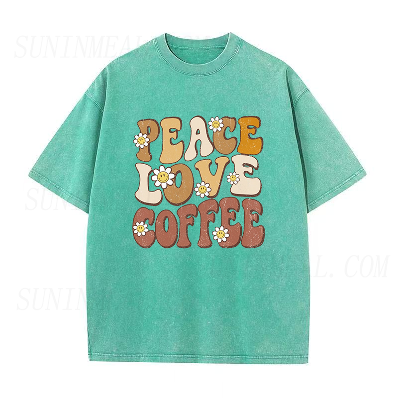 Peace Love Coffee Unisex Tee