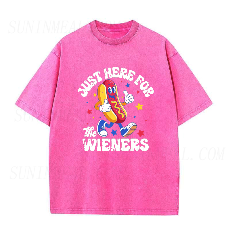 4th of July Party Just Here for The Wieners Unisex Tee