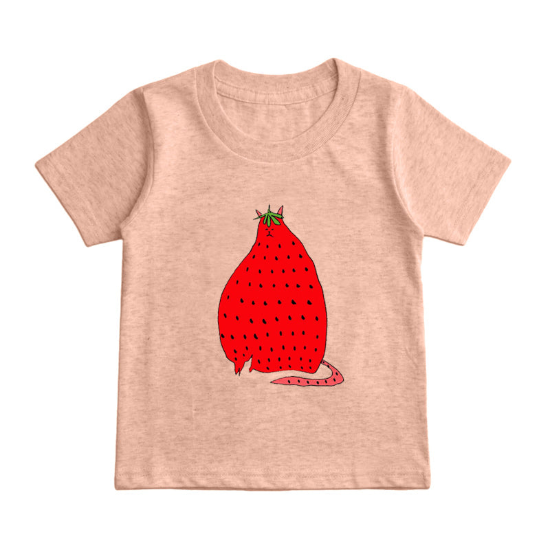 Strawberry Cat Kids T-Shirt