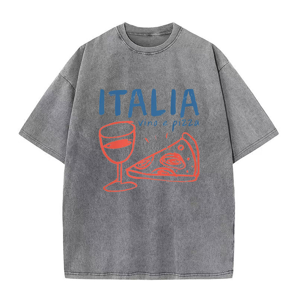 Italy vino e pizza Unisex Tee