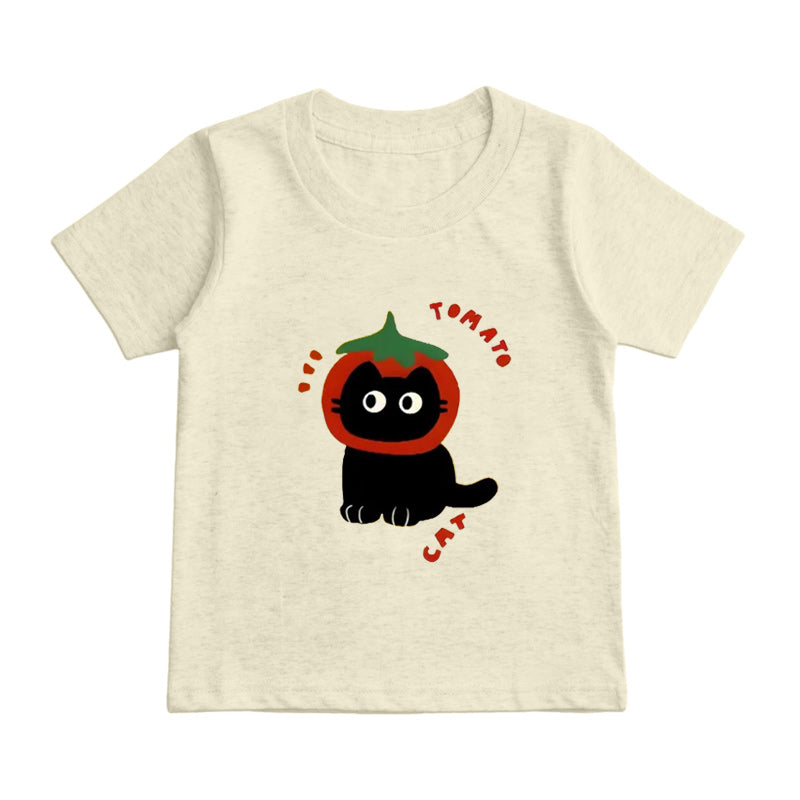tomato cat Kids T-Shirt