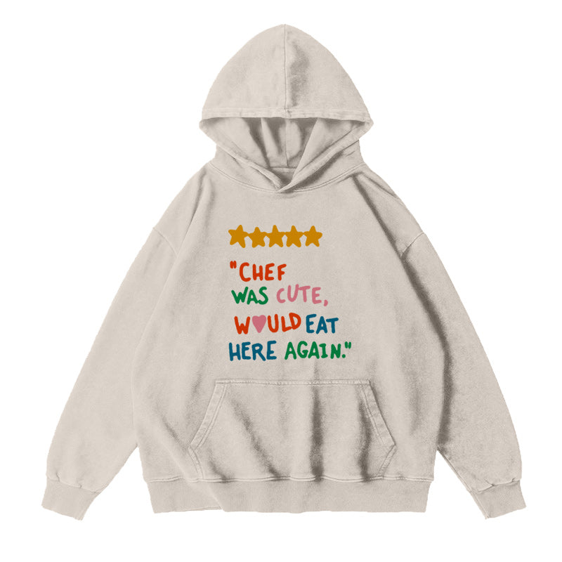 chef was cute would eat here Unisex Hoodie