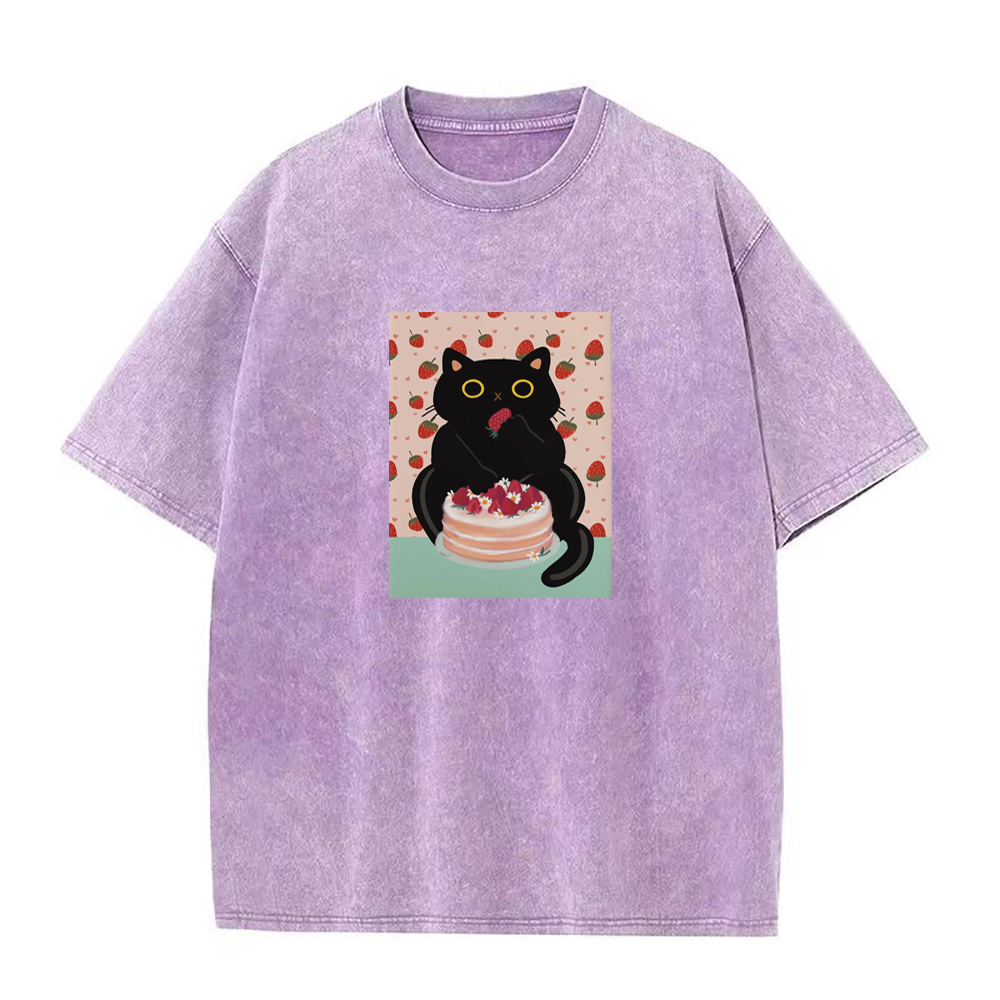 ストロベリーキャット ユニセックスTシャツ