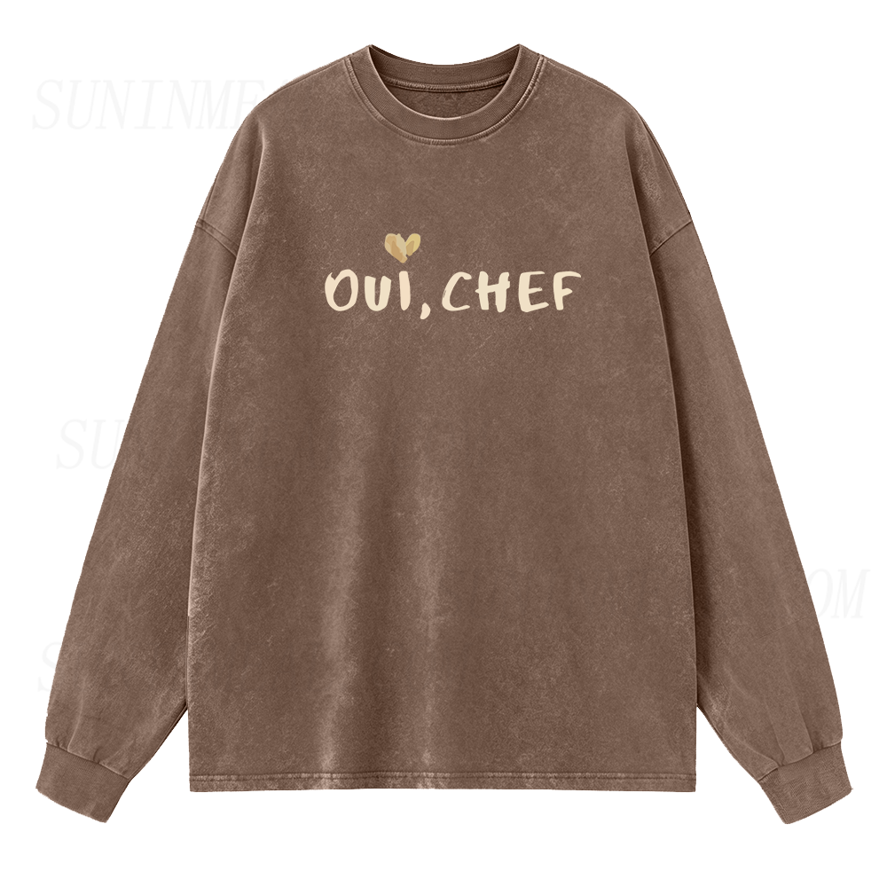 Oui Chef Long Sleeve Unisex Tee
