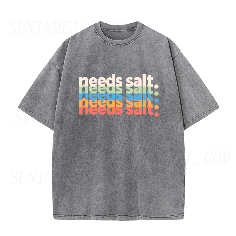 Retro Multi Color Needs Salt Unisex Tee
