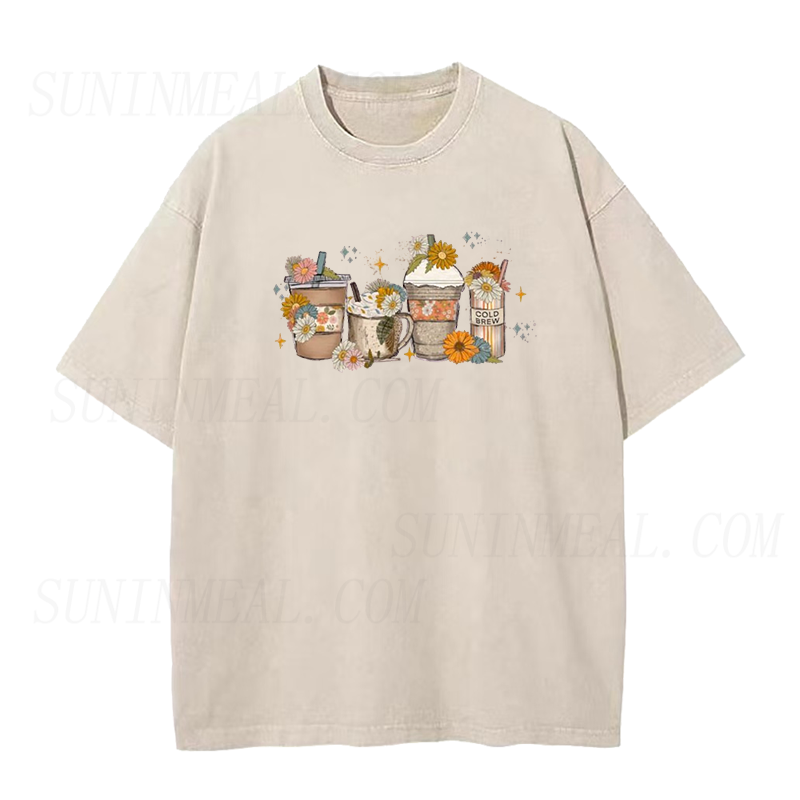 Coffee Floral Unisex Tee