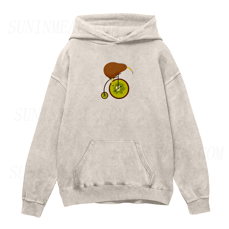 Kiwi On Bike Unisex Hoodie