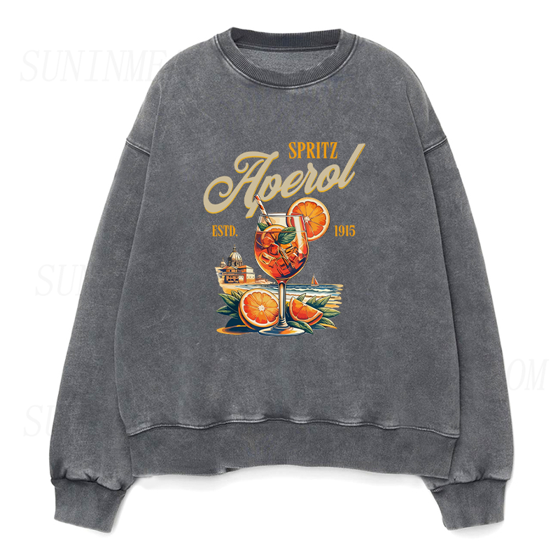 Aperol Cocktail Italian Spritz Unisex Crewneck Sweatshirt