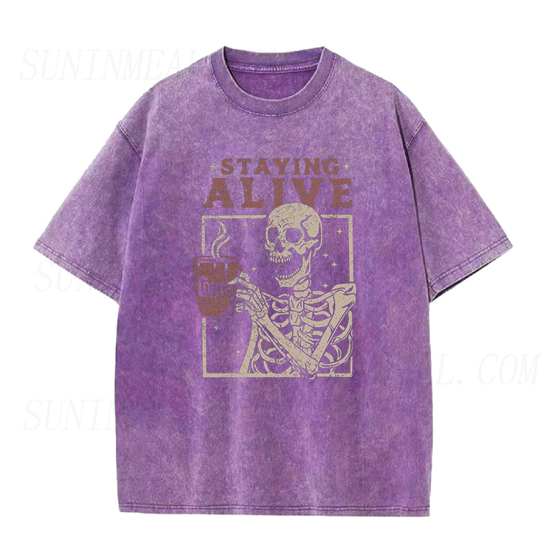 Staying Alive Coffee Unisex Tee