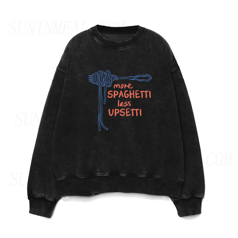 More Spaghetti Less Upsetti Unisex Crewneck Sweatshirt