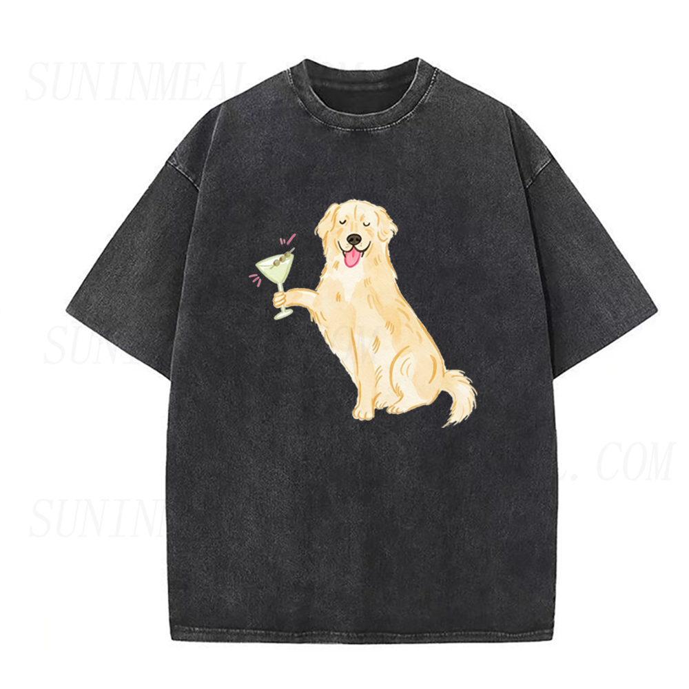 Golden Retriever Martini Unisex Tee