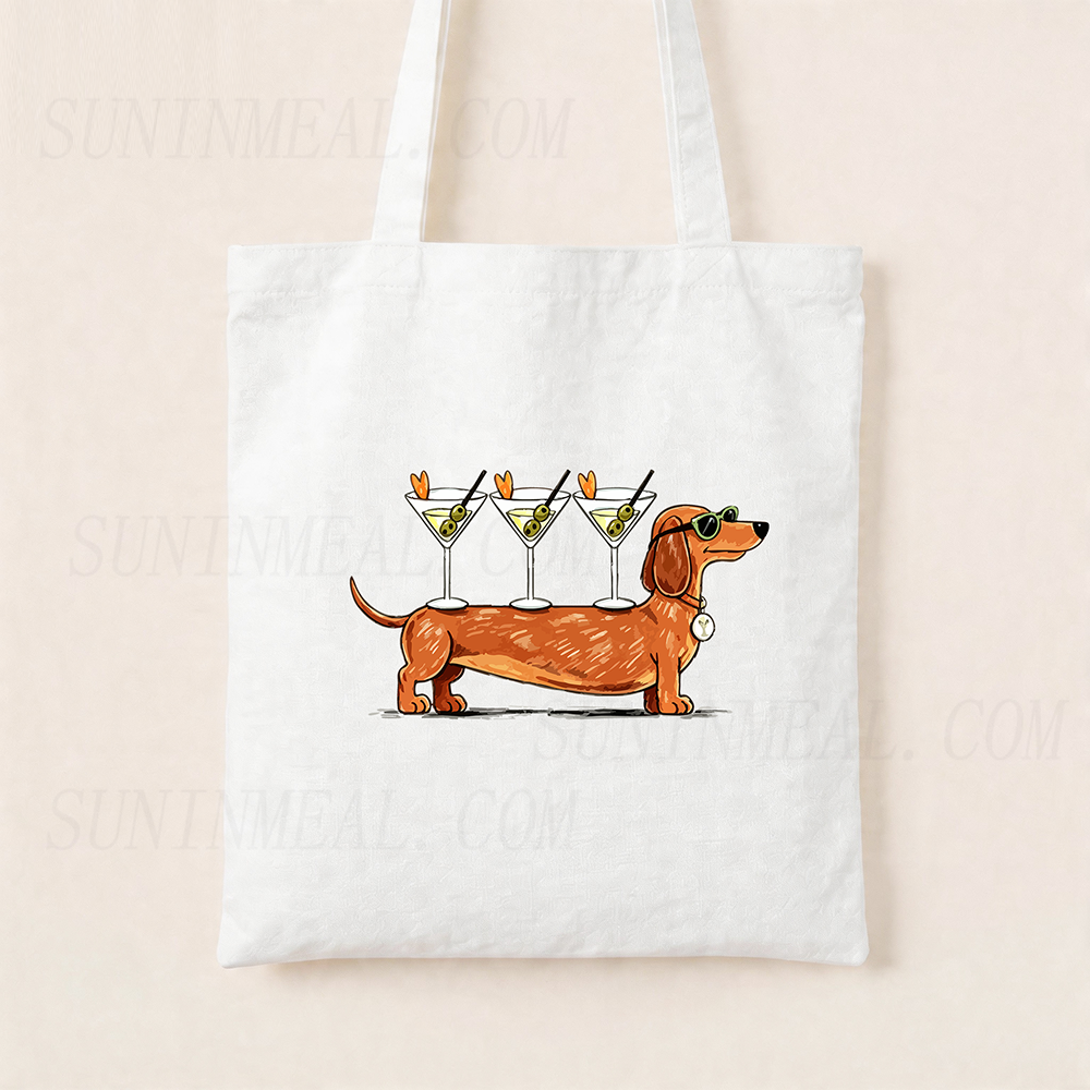 Weenies & Martinis Canvas Tote Bag